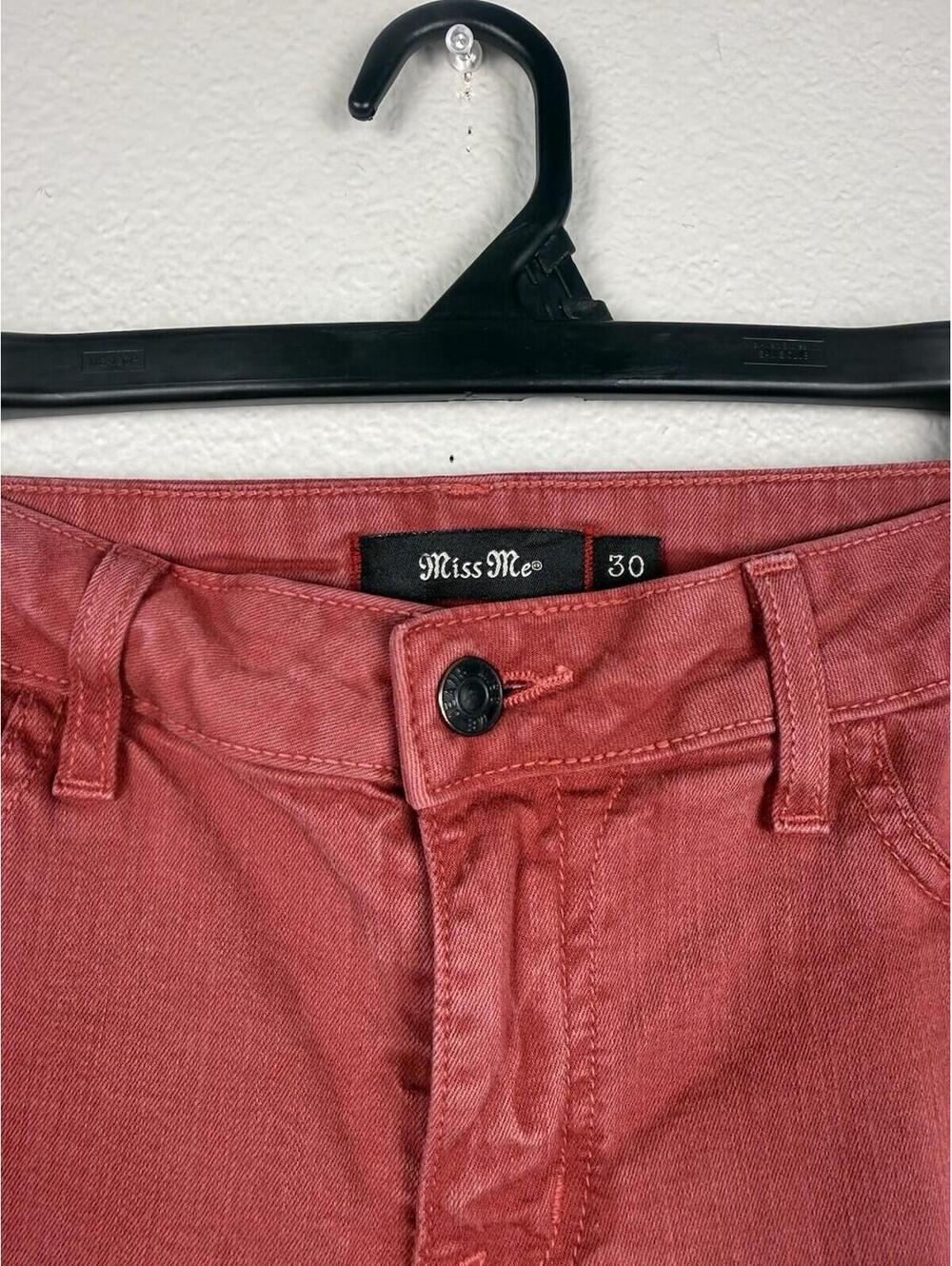 Miss Me Jeans Womens 30x28 Peach Skinny Jeans Made USA Stretch Denim Pants